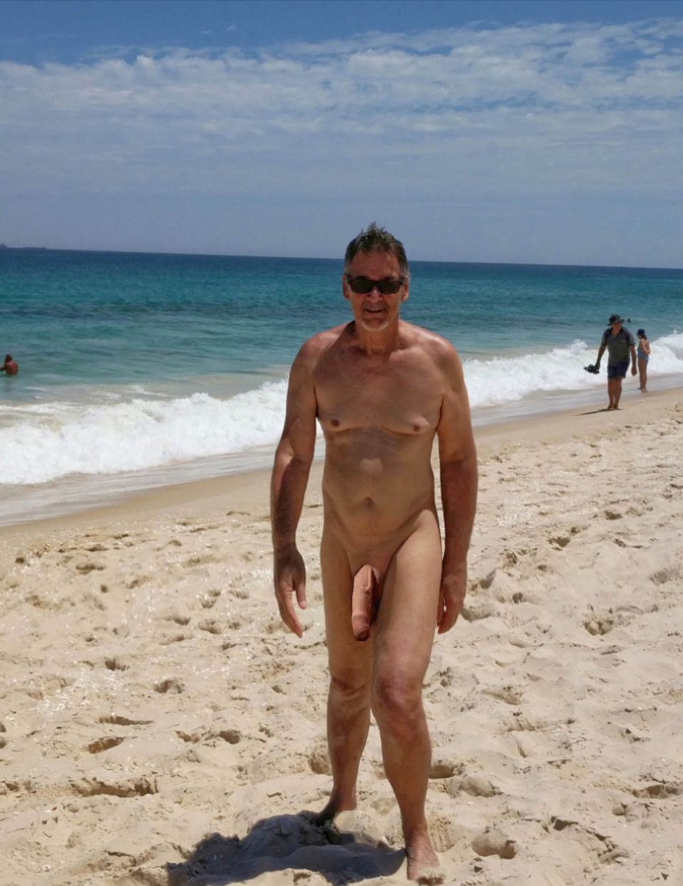 True nudist flashing on the beach