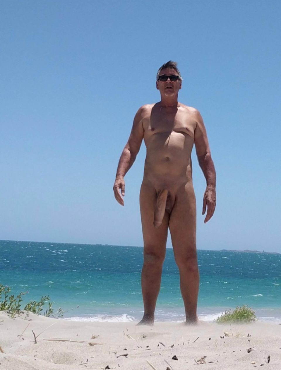 True nudist flashing on the beach