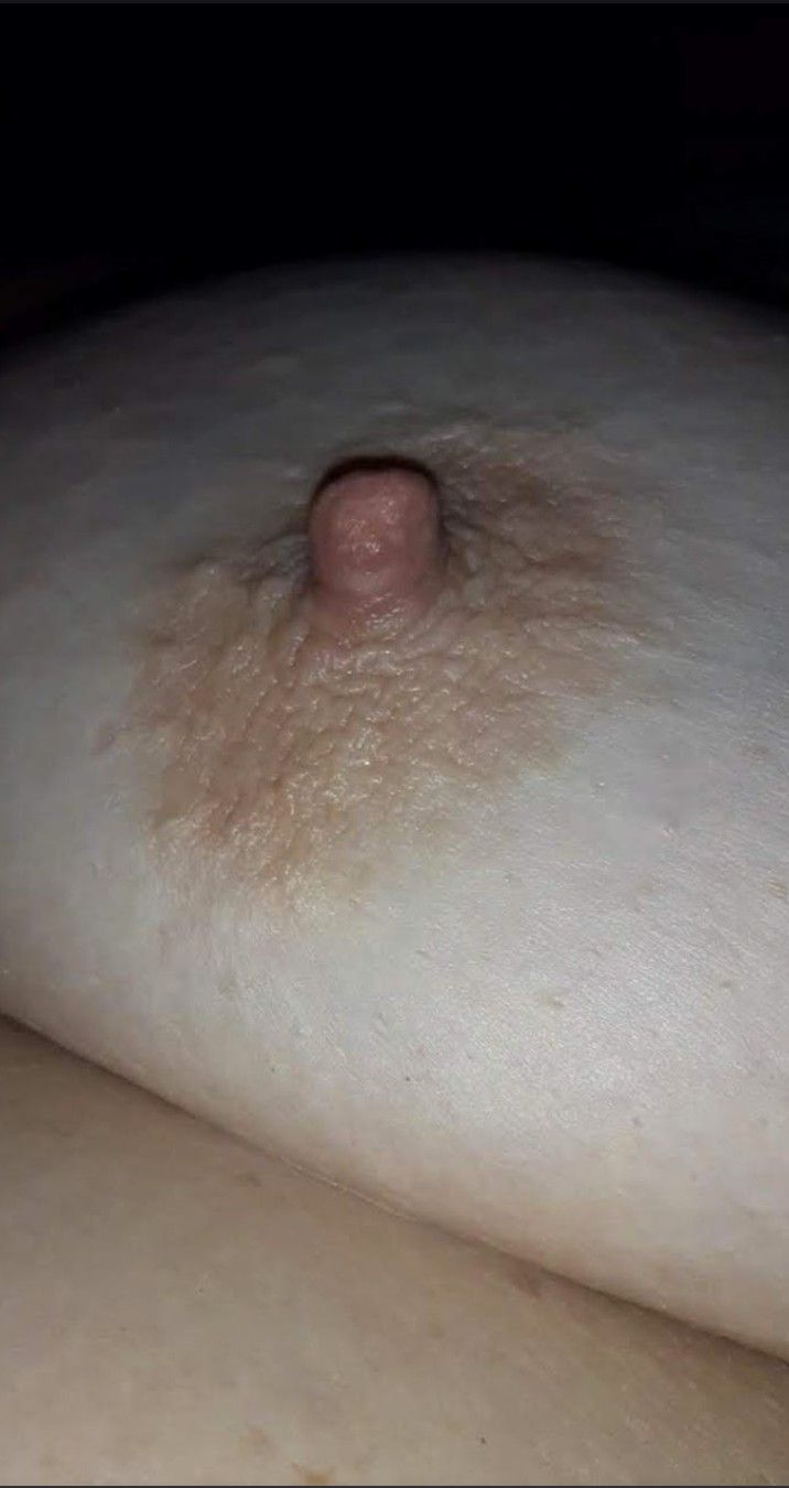 My wife Donna Pennells tit and hard nipple