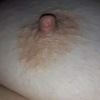 My wife Donna Pennells tit and hard nipple
