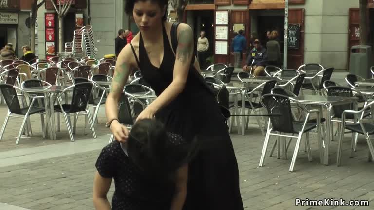 Innocent Euro Babe Whipped In Public