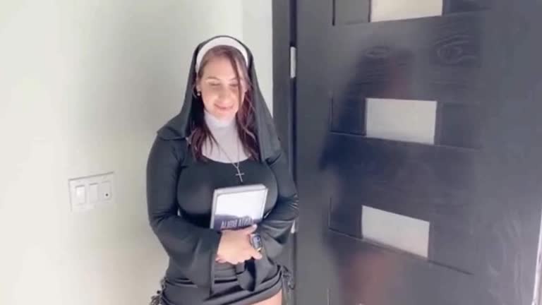 Big Tit Nun Enjoys Anal