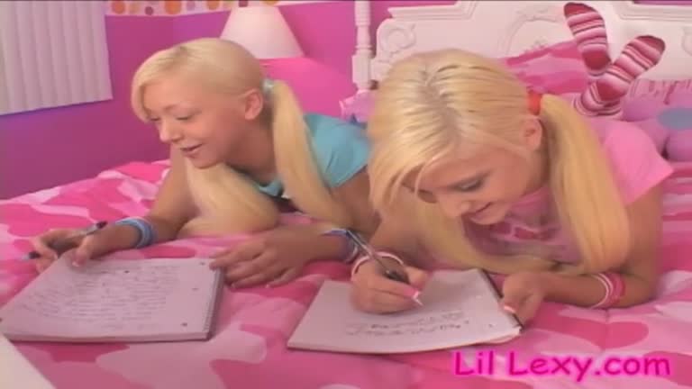 Petite Blonde Little Lexy Lesbian Fingering Pussy