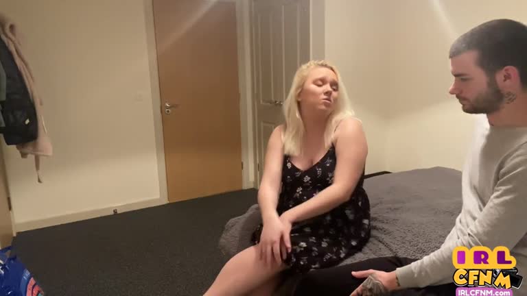 CFNM Blonde GF Desperately Wants Deepthroating BFs Cock