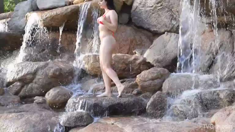 Kiera Croft Nude Solo Frolic In The Waterfall