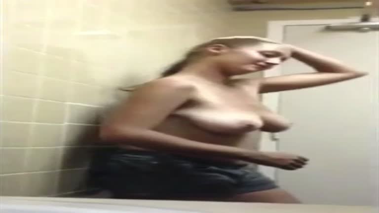 Big Titty White Hooker Sucks Off & Deepthroats Client In Bathroom