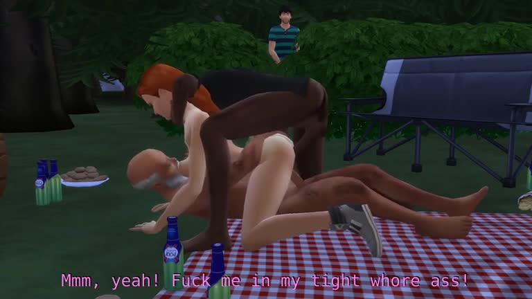 Wife Gets Fucked By 2 Homeless In The Forest