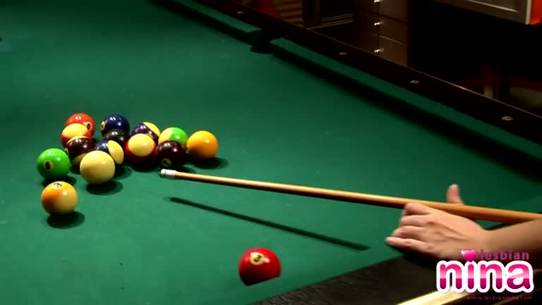 Pool And Pussy Play On The Table