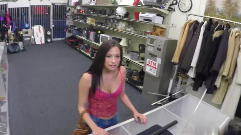 Pawn Shop Owner Takes Advantage Of Desperate Babe