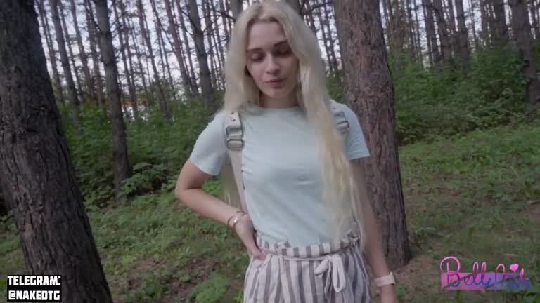 Blonde Collage Girl Fucked In The Woods Cum In Her Panties