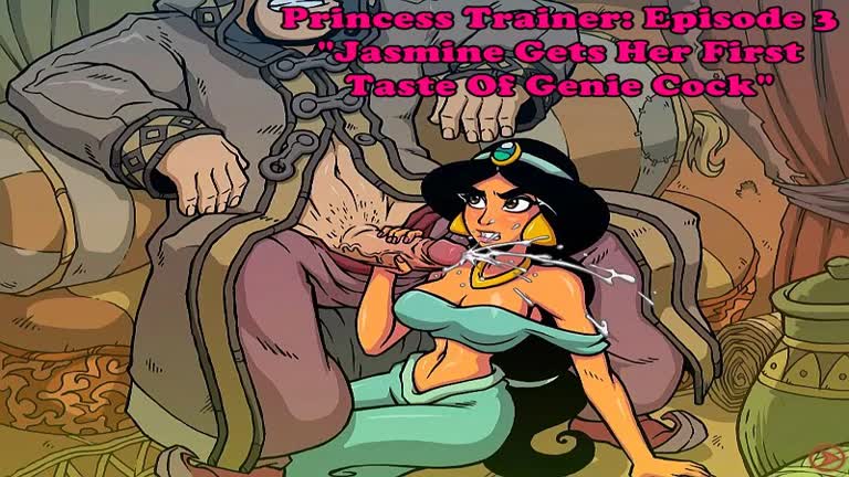 Princess Trainer: Episode 3. Jasmine Gets Her First Taste Of Genie Cock