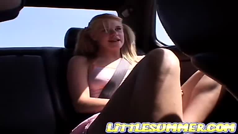 Little Summer Goes Solo Masturbating In Car