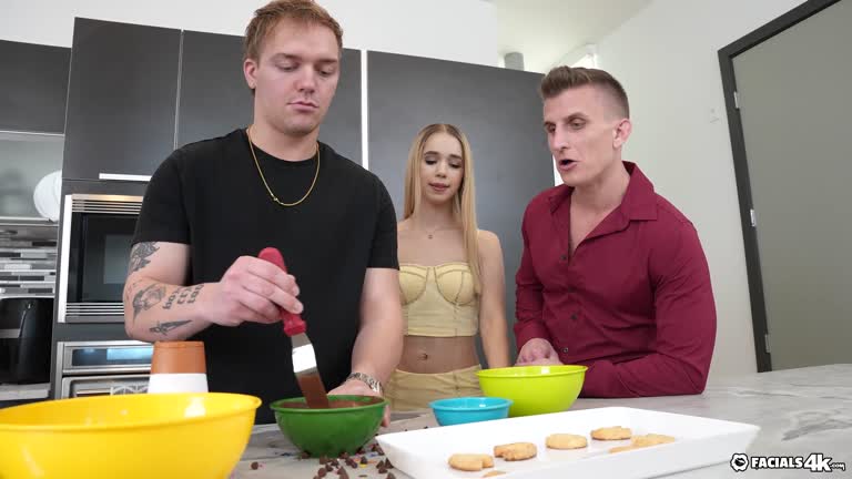 Teen Cutie Gets Double Teamed During A Cooking Class