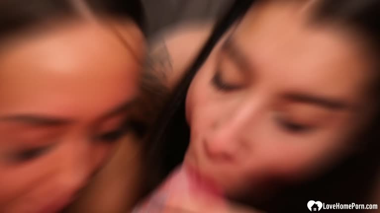 Horny Babes Stroke And Suck A Cock