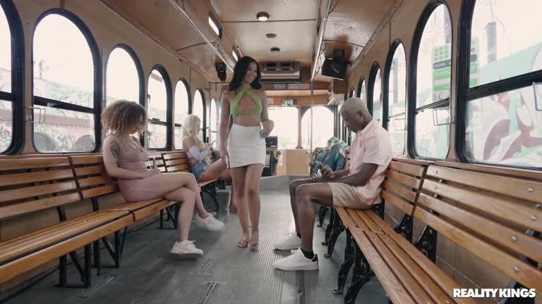 The Fucking Public Bus Threesome
