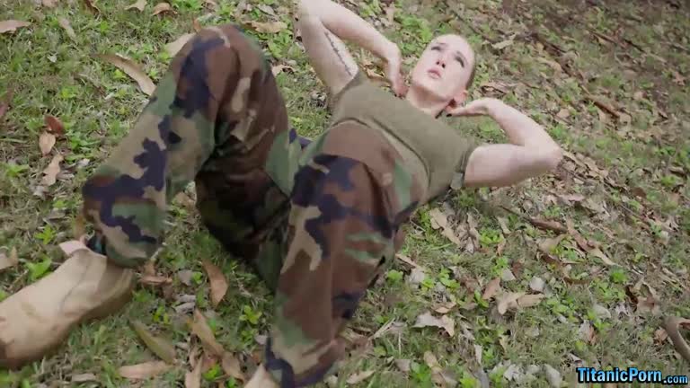 Army Chick Scarlet Chase Gets Her Privates Drilled