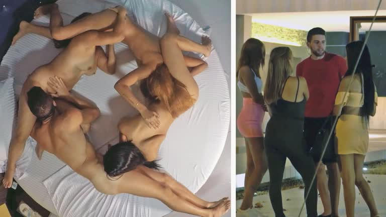 Three Sexy Colombian Sisters Get Picked Up To Have A FOURSOME Back Home