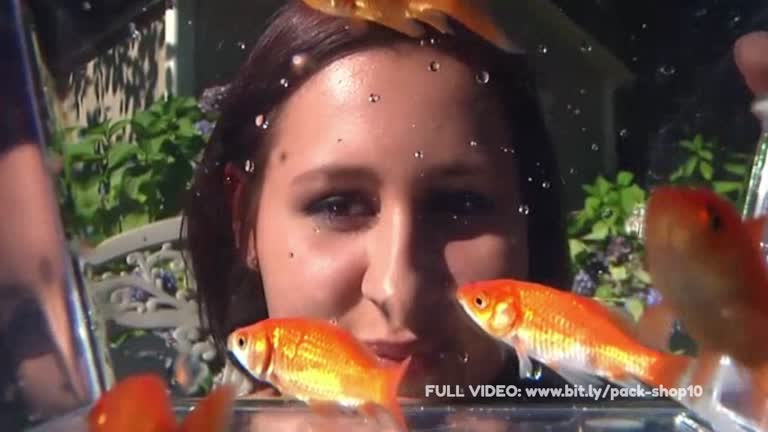 Hungry Woman Can't Resist And Devours All Her Fish - Vore Fish