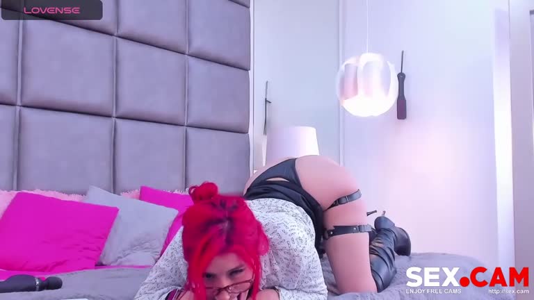 Gorgeous Redhaired Horny Babe Sucking And Fucking With Sextoy