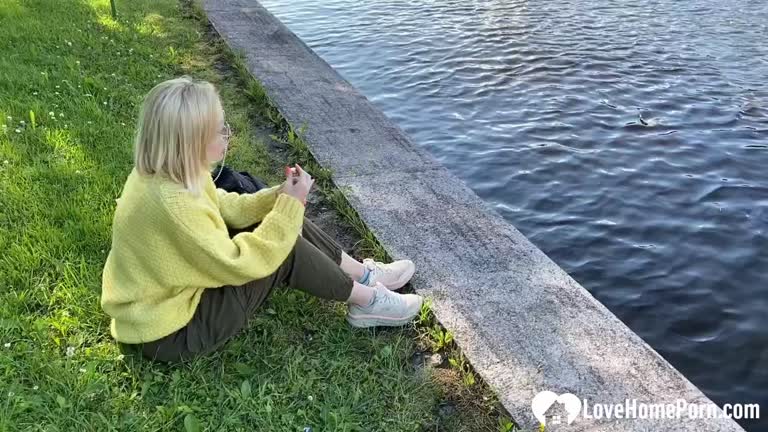 Blonde In The Park Wanted Fresh Cock