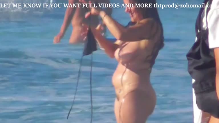 Lovely Big Tits Beach Candid