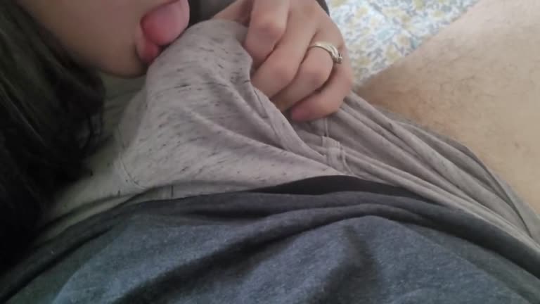 Babe Bites And Makes Me Cum In My Boxers