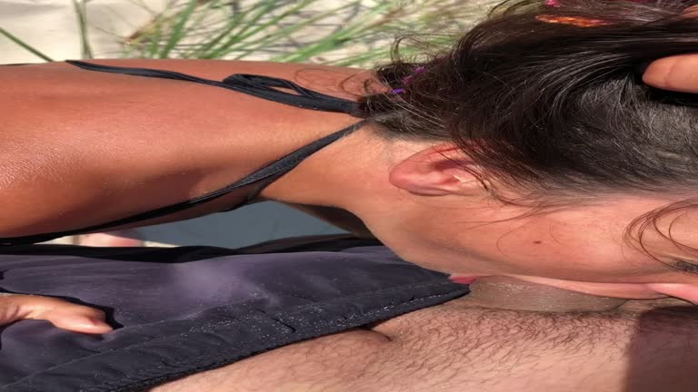 Brunette Sex On The Beach Cum On Face