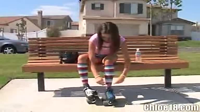 Solo Skater Cutie Chloe Masturbates