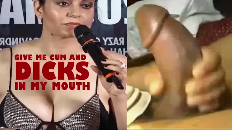 Cum Tribute Hot Kangana Ranaut Cum On Deep Cleavage And Nipples