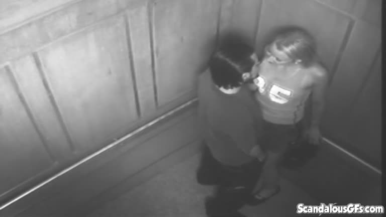 Couple Fucking In The Lift In Black And White