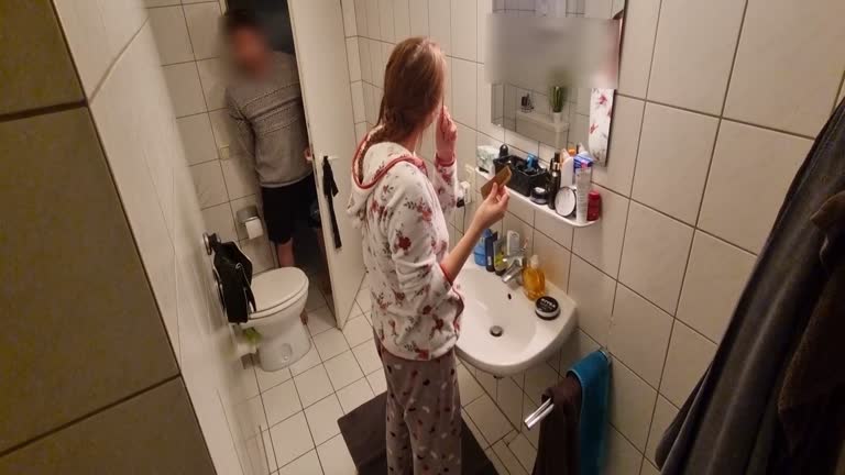 Amateur Submissive Teen Redhead Getting Fucked Hard In The Bathroom