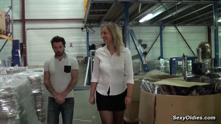 Busty French MILF Melany Paris Anal Fucked In The Warehouse She Works At