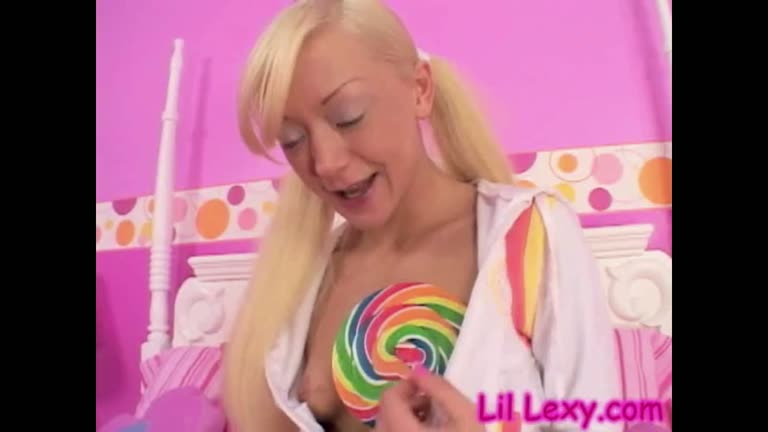 Lil Lexy Masturbate Pussy With Lollipop