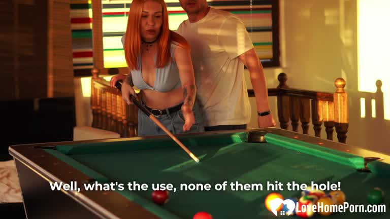 Sexy Ginger Breaks All The Billiard Room Rules