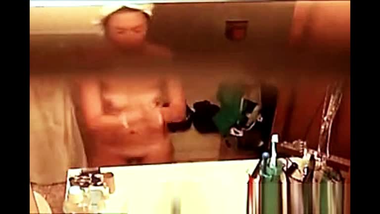 Small Breasted Asian Stepmom Spied In Bathroom