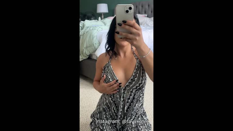 Horny MILF In Summer Dress Playing With Her Tits