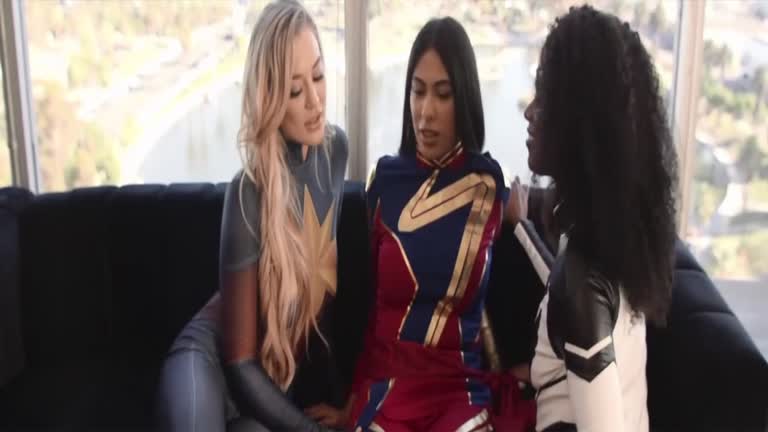 Blake Blossom, Ana Foxxx & Reyna Belle- The Marvels XXX Porn Parody