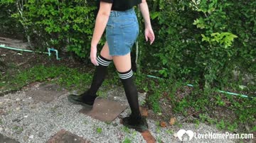 Tied Up a Cutie for Wild Fun in My Garden