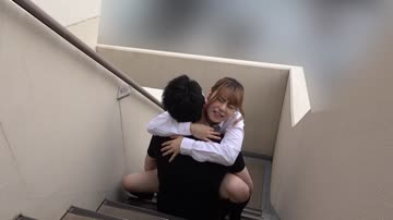 Hikaru 19 years old Innocent girl and stairs SEX!