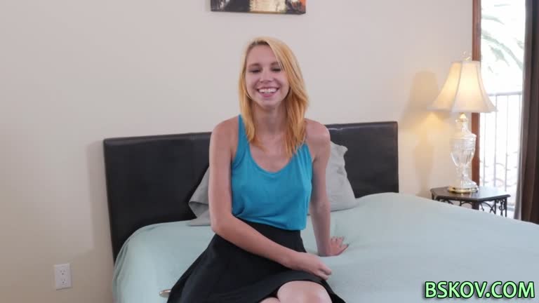 Blonde Teen Shows Pussy And Small Tits