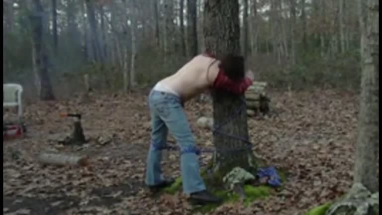 My Slut Tied To A Tree And Fucked Rough