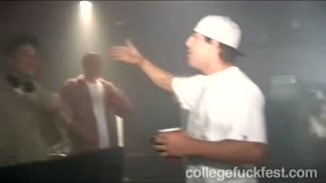 Teen college slut fucks hard cock at party