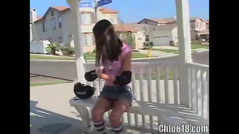 Chloe 18 Loves Rollerblades And Fingering